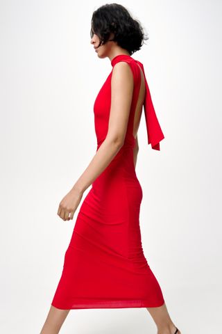 Fluid Back Knot Dress