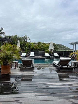 A view of the spa at the Rosewood Le Guanahani resort