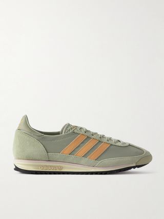 Sl 72 Leather-Trimmed Nylon and Suede Sneakers