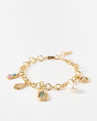 Olivia Looped Chain Multi Charm Chain Bracelet | Oliver Bonas