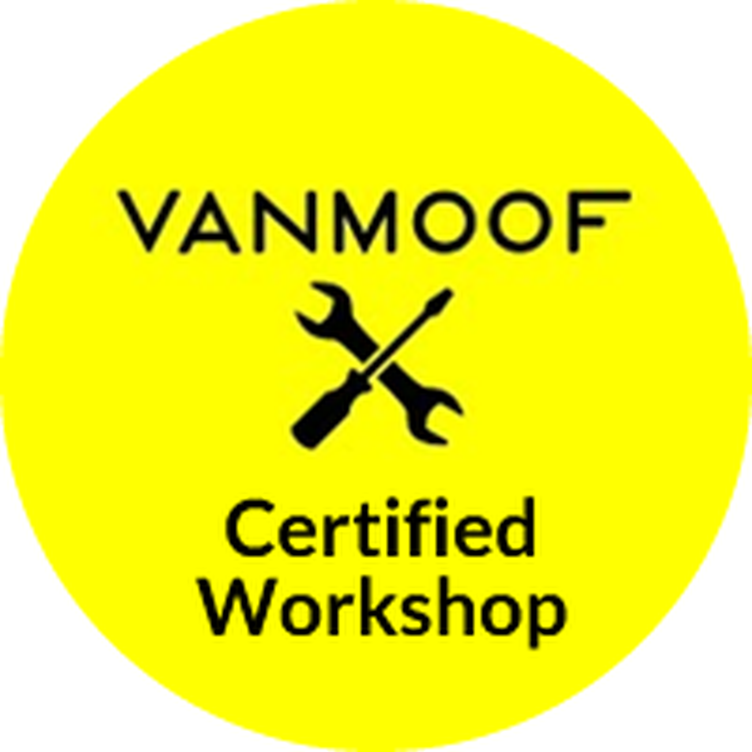 Local bike shops trained to support VanMoof e-bikes will feature this logo.