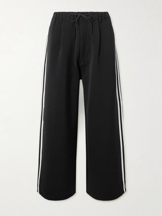 + Y-3 Striped Stretch-Ponte Pants