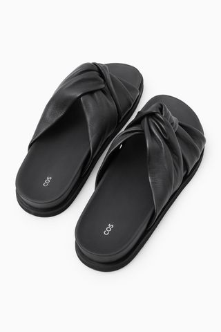 Crossover Leather Slides