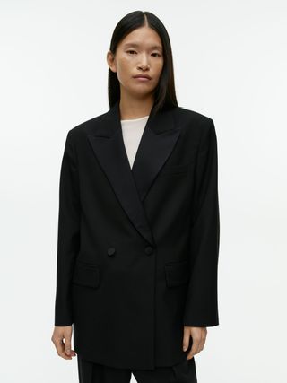 Arket + Oversized Wool Hopsack Blazer