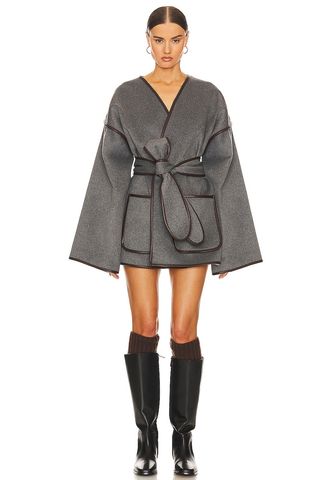 Helsa + Wool Blend Blanket Coat