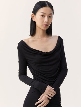 Ninety Percent + Inver Draped Lenzing Micromodal Midi Dress