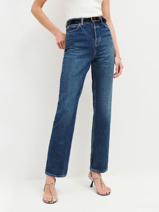 Reformation + Cynthia High Rise Straight Jeans