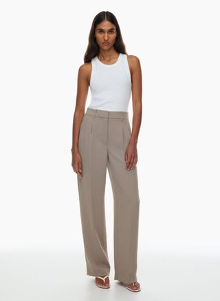 Mushroom-colored Effortless pants