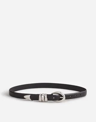 Chunky Metal Leather Belt