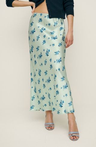 Layla Floral Silk Skirt