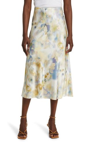 Anya Satin Midi Skirt