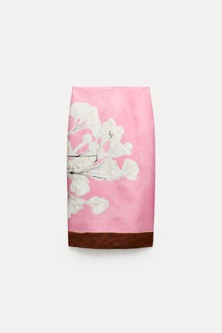 Zw Collection Linen Blend Pencil Skirt