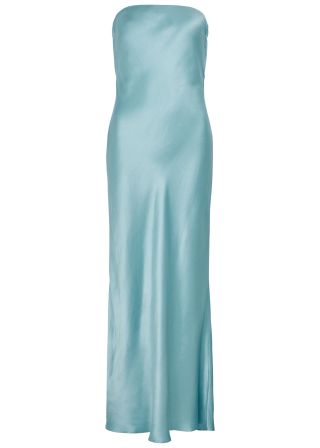 BEC & BRIDGE, Moon Dance Strapless Satin Maxi Dress