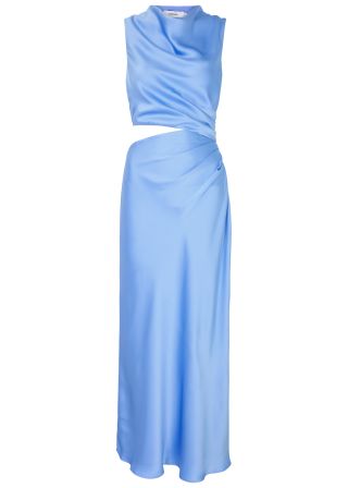 MISHA, Amadeus Cut-Out Satin Maxi Dress