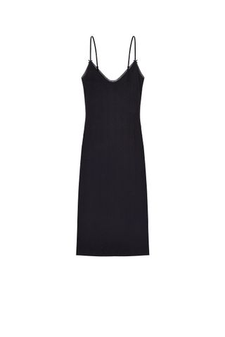 The Midi Slip Black