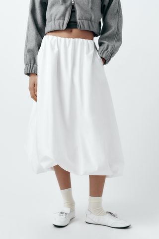 Balloon Midi Skirt