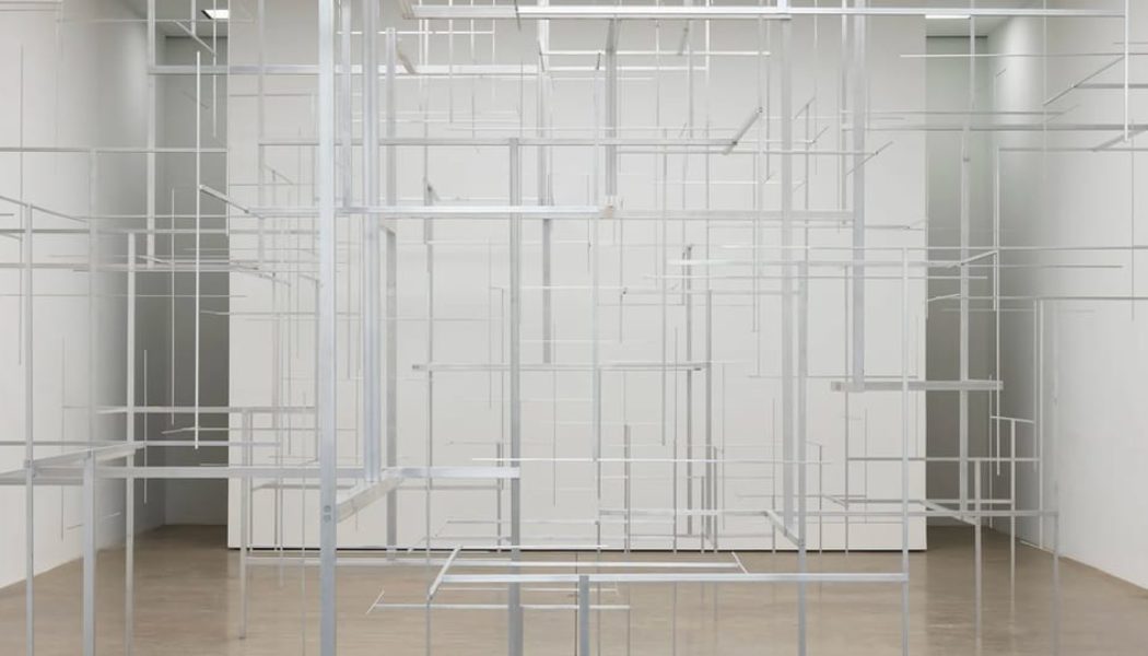 Antony Gormley Transformed White Cube Into a Labyrinth of Aluminum Bars