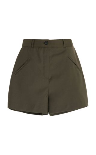 dark green shorts on a white background