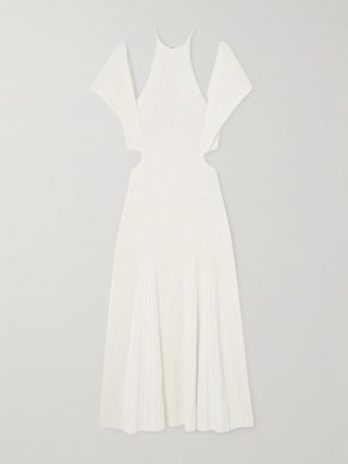 Cutout Ribbed Wool Gown