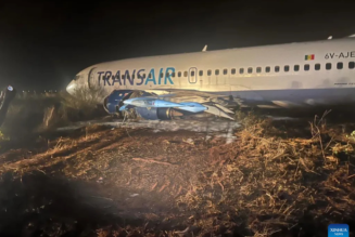 Boeing plane skids off runway in Senegal, injures 11