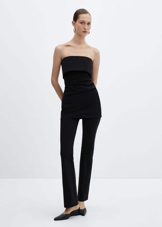 High-Waist Straight Pants - Women