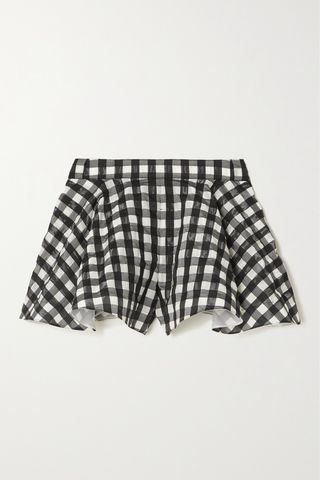 Archetypes Gingham Seersucker Mini Skirt