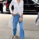 Gigi Hadid Just Wore 2024's Prettiest Fancy Shoe Trend With a Casual Denim Trend