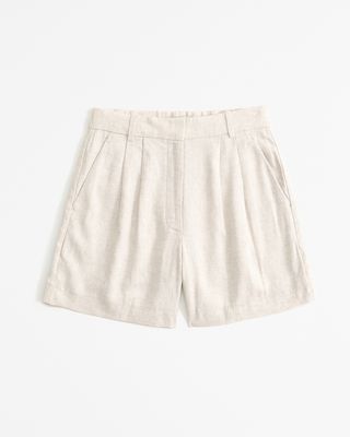 A&f Sloane Tailored Linen-Blend Short