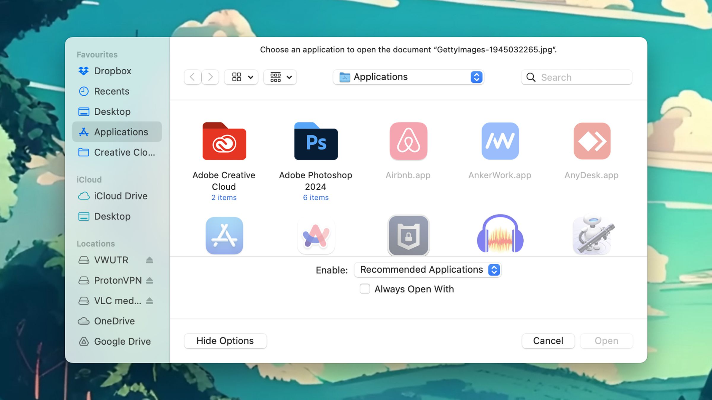 Screenshot: macOS