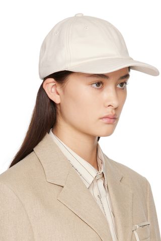 JACQUEMUS Off-White Le Papier 'La Casquette' Cap