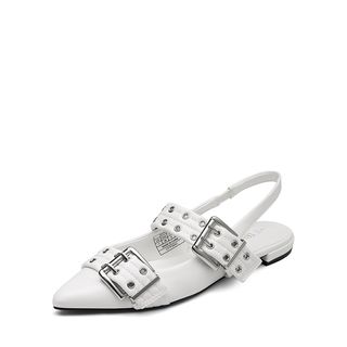 Buckle Straps Slingback Flats