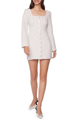 Louise Long Sleeve Tweed Minidress