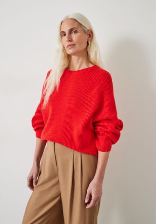 Tamar Ribbed Crew Neck Jumper With Wool