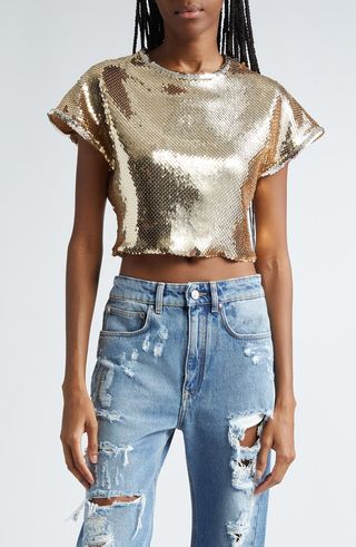 Sequin Crop Top