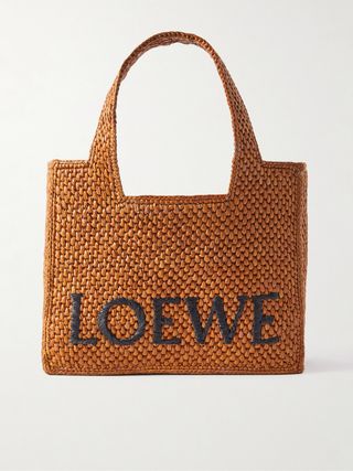 + Paula's Ibiza Small Embroidered Raffia Tote