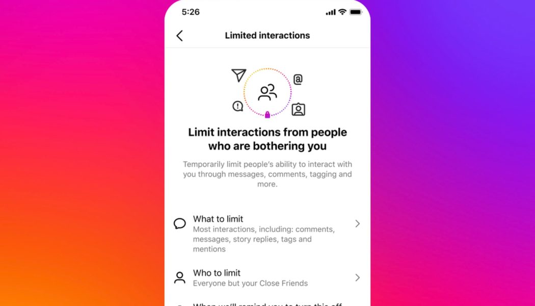 Instagram’s “limits” adds a mute button for everyone other than close friends