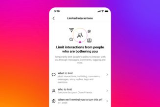 Instagram’s “limits” adds a mute button for everyone other than close friends