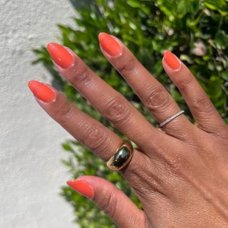 Watermelon colour nails