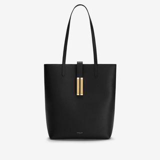 The Vancouver Tote in Black Small Grain