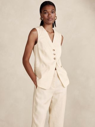 BR Lila Linen Vest