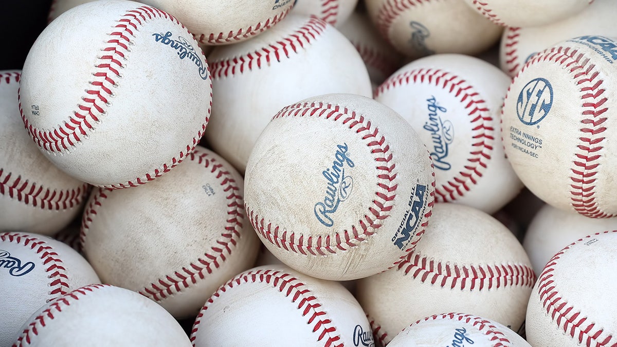 A bag of baseballs