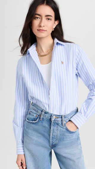 Cotton Oxford Long Sleeve Button Down