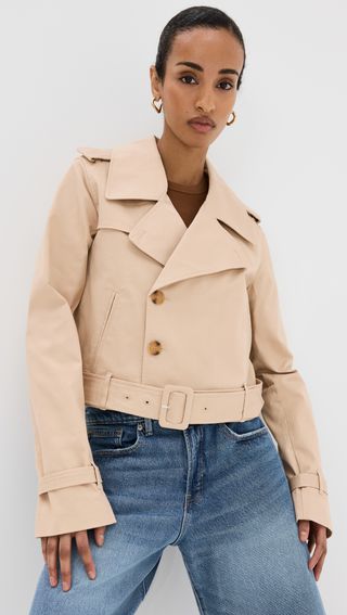 Chino Crop Trench Coat