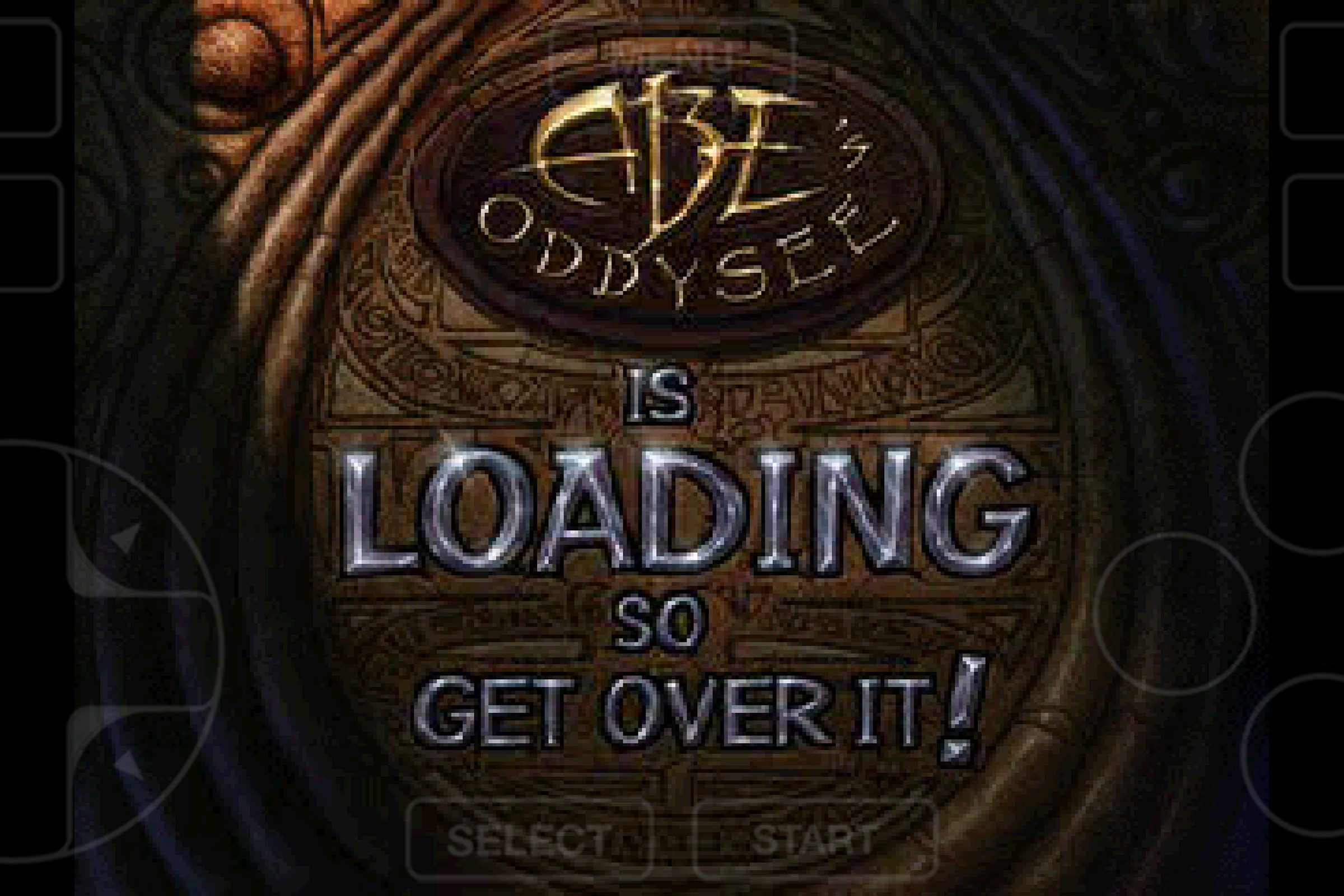 A screenshot of the loading screen from Abe’s Oddysee.