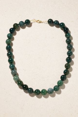 14-Karat Gold Agate Necklace