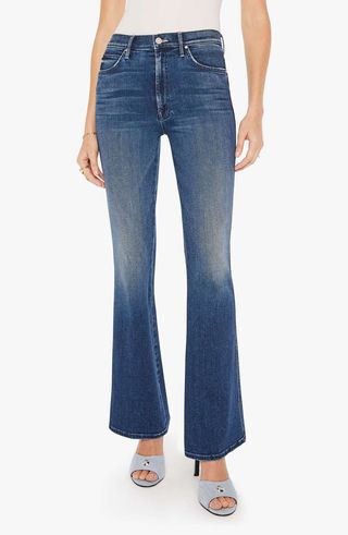 MOTHER Denim The Desperado Bootcut Jeans with peep toe sandals