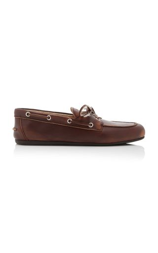 Lace-Up Leather Boat Shoes