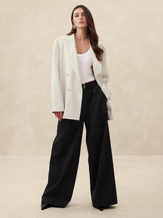 Alix Oversized Italian Satin Blazer