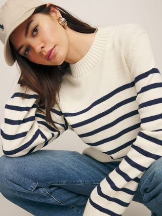 Striped long sleeve sweater