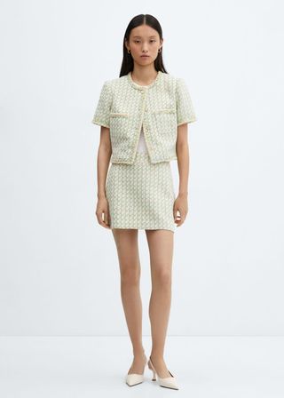 Check Tweed Miniskirt - Women